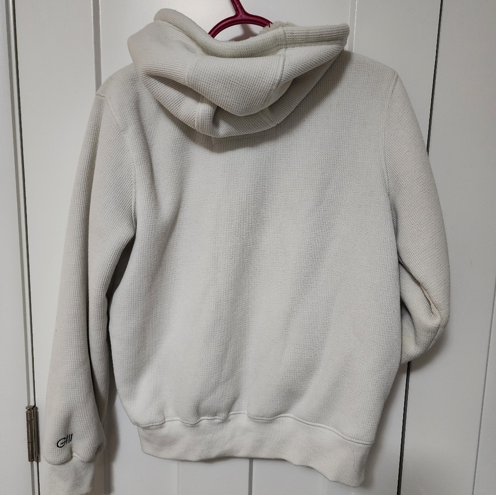 Sz M Oilers Sherpa Jacket Sweater - Picture 2 of 6